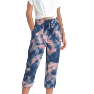 H HALSTON STUDIO cropped joggers Size M NWT
